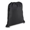 Sac à cordon en R-PET 600D enduit PU, dimensions 33 x 42 cm noir | sans marquage | non disponible | non disponible