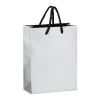 Sac cadeau en papier FSC 18 x 8 x 24cm 200g/m² Argent | sans marquage | non disponible | non disponible