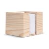 Bloc de papier 10x10x8.5cm FSC dans une boîte cubique en bois Nature | sans marquage | non disponible | non disponible | non disponible