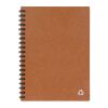 Carnet de notes en cuir recyclé Midi Marron clair | sans marquage | non disponible | non disponible | non disponible