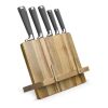 Support livre de cuisine avec 5 couteaux Nature | sans marquage | non disponible | non disponible | non disponible
