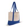 Sac de plage toile de coton OEKO-TEX® 280g/m² 42x10x30cm Bleu / Blanc | sans marquage | non disponible | non disponible | non disponible