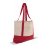 Sac de plage toile de coton OEKO-TEX® 280g/m² 42x10x30cm Rouge / blanc | sans marquage | non disponible | non disponible | non disponible