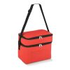 R-PET 600D Sac isotherme à double compartiment 30 x 20 x 25cm 12L Rouge / blanc