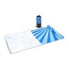 Serviette de plage R-PET à séchage rapide 100 × 180 cm, sublimation Bleu / Blanc | sans marquage | non disponible | non disponible