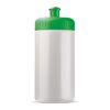 Bidon de sport classic 500ml Blanc-Vert | sans marquage | non disponible | non disponible | non disponible