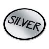 Vinyl Sticker Rond Ø 50 mm Argent | Autocollant Numérique 1 couleur | côté 1 | Ø 50 mm | non disponible