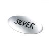Vinyl Sticker Ovale 20x10mm Argent | sans marquage | non disponible | non disponible | non disponible