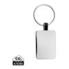 Porte-clés rectangle en alliage de zinc recyclé RCS argent | sans marquage | non disponible | non disponible