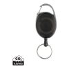 Porte-clés à clip extensible en ABS recyclé RCS noir | sans marquage | non disponible | non disponible