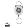 Porte-clés à clip extensible en ABS recyclé RCS blanc | sans marquage | non disponible | non disponible