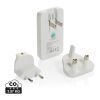 Chargeur plat 65W GAN avec connecteurs universels Fluxo RCS blanc