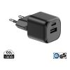 Chargeur 20W GaN en plastique RCS Urban Vitamin Monterey noir | sans marquage | non disponible | non disponible