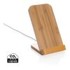 Support téléphone à induction 5W en bambou FSC marron | sans marquage | non disponible | non disponible