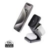 Chargeur 15W pliable 3 en 1 en aluminium recyclé RCS Terra gris | sans marquage | non disponible | non disponible