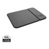 Tapis de souris chargeur 15W 3 en 1 en PU RCS Swiss peak noir | sans marquage | non disponible | non disponible