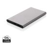 Powerbank 4000mAh en plastique recyclé/aluminium RCS gris | sans marquage | non disponible | non disponible