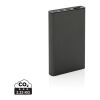 Powerbank 5000 mAh en aluminium recyclé Terra RCS gris | sans marquage | non disponible | non disponible