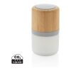 Enceinte 3W en bambou avec lumière d'ambiance blanc | sans marquage | non disponible | non disponible