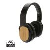 Casque sans fil pliable en bambou RCS et FSC® Elite noir | sans marquage | non disponible | non disponible