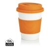Tasse à café en PLA orange-blanc | sans marquage | non disponible | non disponible