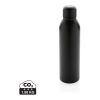 Bouteille isotherme en acier inoxydable recyclé RCS noir | sans marquage | non disponible | non disponible