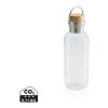 Bouteille en rPET GRS, couvercle et poignée en bambou FSC® blanc | sans marquage | non disponible | non disponible