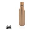Bouteille iso couleur pleine en acier inoxydable recyclé RCS marron | sans marquage | non disponible | non disponible | non disponible