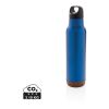 Bouteille isotherme et étanche avec finition liège bleu | sans marquage | non disponible | non disponible | non disponible