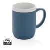 Mug en céramique avec bord blanc bleu-blanc | sans marquage | non disponible | non disponible