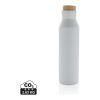 Bouteille iso en acier inoxydable recyclé certifiée RCS Gaia blanc | sans marquage | non disponible | non disponible