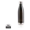 Bouteille d'eau étanche avec bouchon en acier noir | sans marquage | non disponible | non disponible