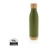 Bouteille isotherme en acier avec finition bambou vert | sans marquage | non disponible | non disponible