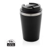 Mug 350ml à double paroi en PP recyclé RCS Java noir | sans marquage | non disponible | non disponible