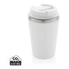 Mug 350ml à double paroi en PP recyclé RCS Java blanc | sans marquage | non disponible | non disponible