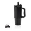 Mug 900ml étanche en acier inoxydable recyclé RCS Embrace noir | sans marquage | non disponible | non disponible