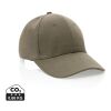 Casquette 6 panneaux en coton recyclé 280gr IMPACT vert | sans marquage | non disponible | non disponible | non disponible