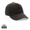 Casquette 5 panneaux en coton recyclé 280gr IMPACT noir | sans marquage | non disponible | non disponible | non disponible