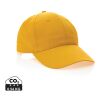 Casquette 6 panneaux en coton recyclé 190gr IMPACT jaune | sans marquage | non disponible | non disponible | non disponible | non disponible