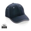 Casquette contraste 6 panneaux coton recyclé Impact AWARE™ bleu marine | sans marquage | non disponible | non disponible | non disponible