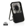 Ventilateur de bureau en plastique recyclé RCS Aervina noir | sans marquage | non disponible | non disponible