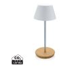 Lampe de table plastique RCS rechargeable par USB Pure Glow blanc | sans marquage | non disponible | non disponible