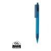 Stylo transparent X8 en rPET GRS bleu | sans marquage | non disponible | non disponible