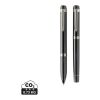 Coffret de stylos en acier recyclé Swiss Peak OSLO noir