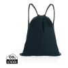 Sac à dos cordelettes en coton recyclé 145 gr Impact AWARE™ bleu marine | sans marquage | non disponible | non disponible | non disponible