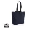 Sac shopping en toile 240g/m² recyclée non teinté Aware™ bleu marine | sans marquage | non disponible | non disponible | non disponible