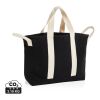 Sac de plage BEAU AWARE™ en toile recyclée 400 g/m², avec po noir | sans marquage | non disponible | non disponible | non disponible