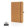 Carnet A5 à couverture rigide en cuir recyclé marron | sans marquage | non disponible | non disponible