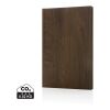 Cahier A5 imprimé bois Kavana marron foncé | sans marquage | non disponible | non disponible