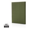 Carnet de notes A5 avec fermeture magnétique Impact Aware™ vert | sans marquage | non disponible | non disponible